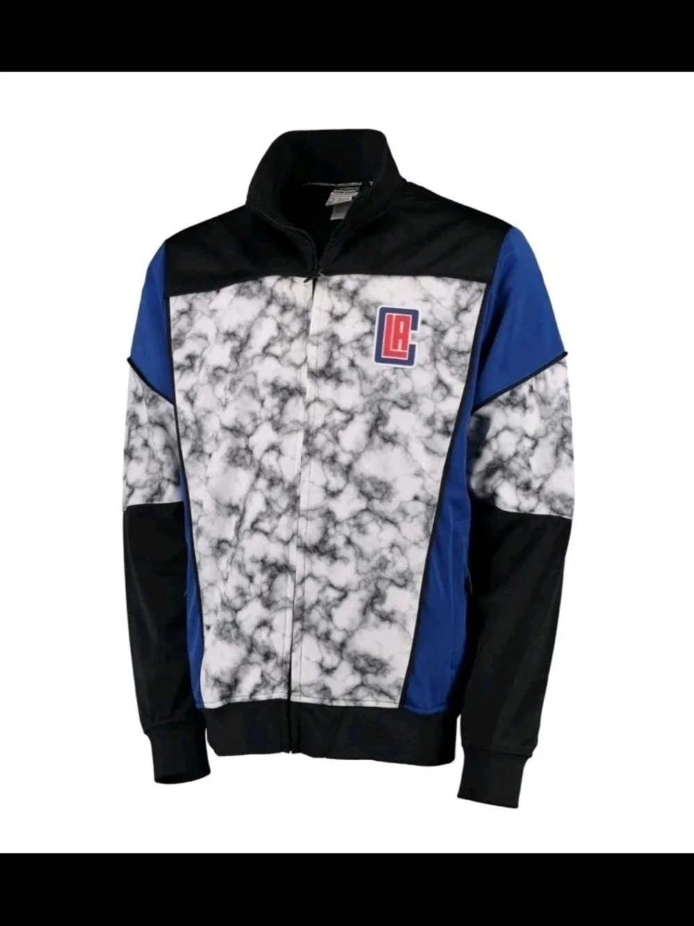 NBA Men's LA Clippers Zipway Black/Red Brushed Tricot Full-Zip Jacket Size L
